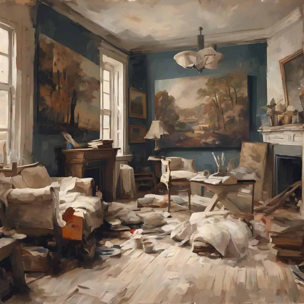 Καλλιτεχνική έκφραση στην τέχνη και την υπαρξιακή τέχνη στη ζωγραφική και το δημιουργικό περιβάλλον.